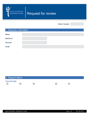 Legal Aid Ontario Request for Review