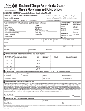 Henrico County Employee Health Insurance Enrollment Form