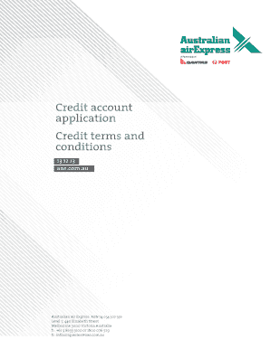 Australian Air Express Credit Facility Application