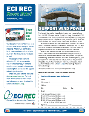 ECI REC Wind Energy Support Form