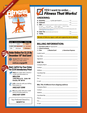 Wellness Council of America Book Order Form