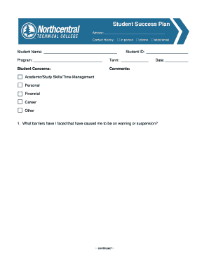 Student Success Plan