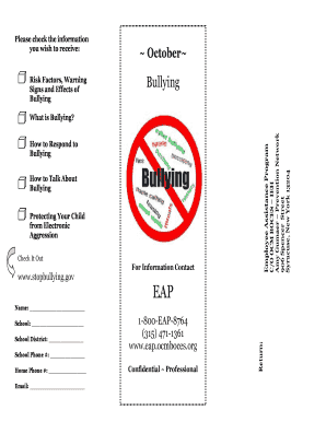 Bullying Prevention Information Form