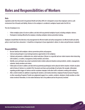 New Brunswick Nursing Home Violence Prevention Agreement