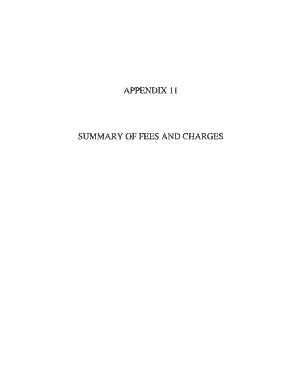 Fees and Charges Worksheet
