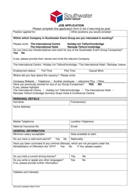 Job Application Form