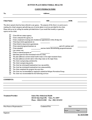 Client Feedback Form