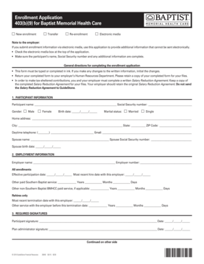 403(b)(9) Enrollment Application