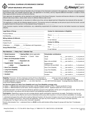 Group Insurance Application