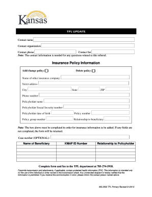 TPL Update Form