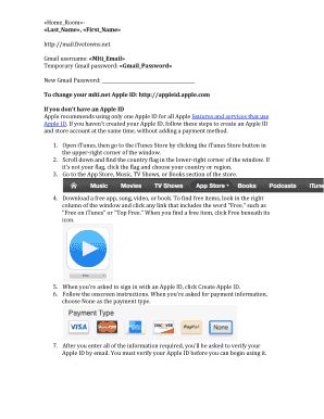 Apple ID Creation Form