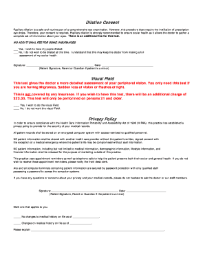 Dilation Consent Form