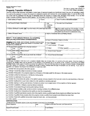 Michigan Property Transfer Affidavit