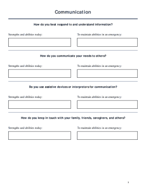 C-MIST Personal Planning Tool