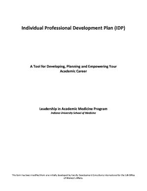 Individual Professional Development Plan (IDP)