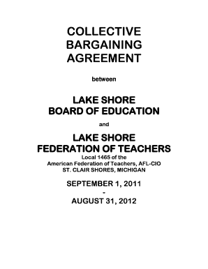 COLLECTIVE BARGAINING AGREEMENT - 28850 Harper Avenue - lakeshoreschools