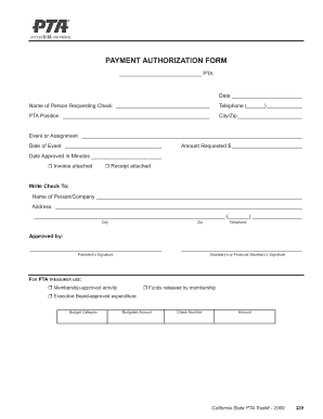Payment Authorization Form