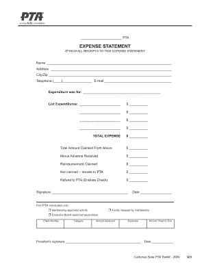 PTA Expense Statement