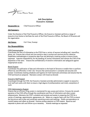 Executive Assistant Job Description