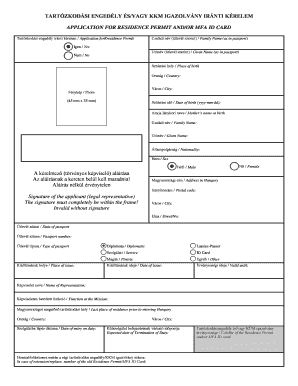 Hungary Residence Permit and MFA ID Card Application