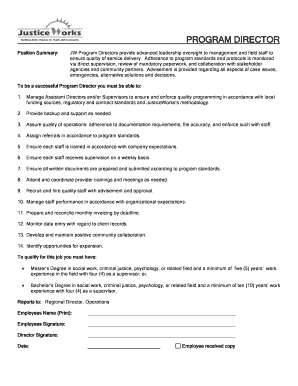 Program Director Job Description