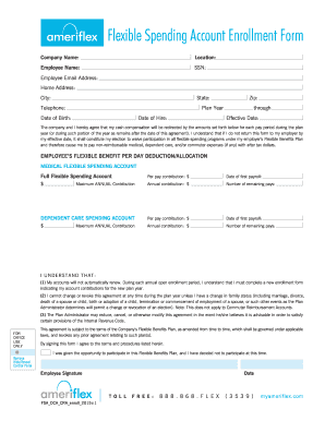 Flexible Spending Account Enrollment Form