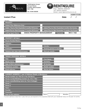 UK Tenant Application Form