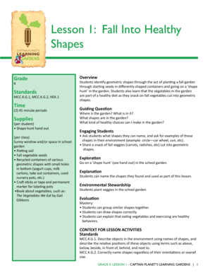 Kindergarten Garden Shapes Lesson Plan