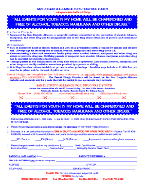Parent Pledge Form