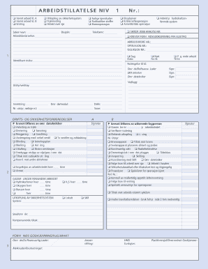 Work Permit Level 1