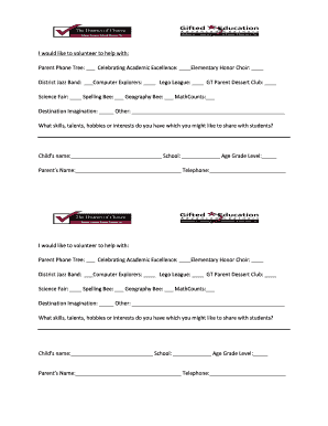 School Volunteer Application Form