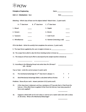 Engineering Mechanisms Quiz