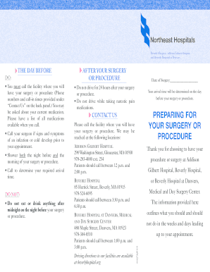 Pre-Surgery Instructions