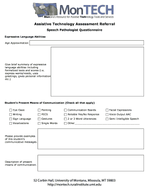 Assistive Technology Assessment Referral Form
