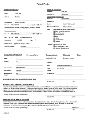Patient Information Form