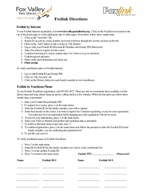 Foxlink Registration Instructions