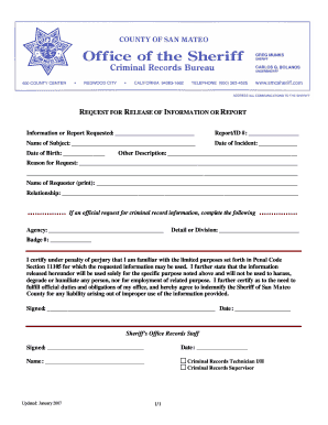 If an official request for criminal record information