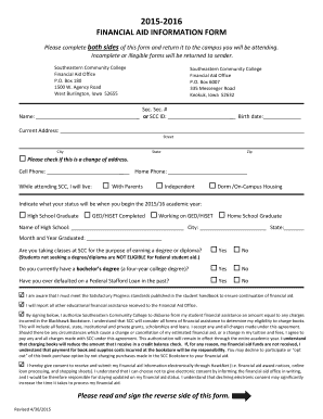 Financial Aid Information Form