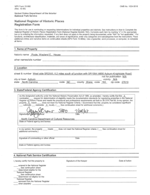 National Register of Historic Places Registration Form