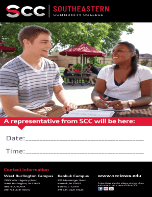 SCC Campus Visit Schedule