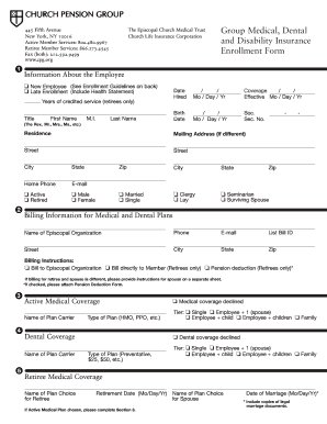 Church Life Insurance Enrollment Form
