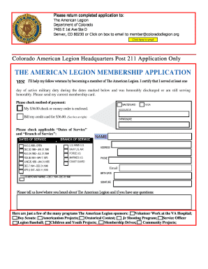 American Legion Membership Application