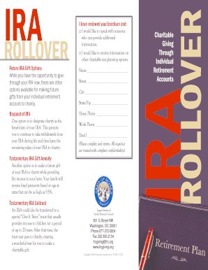 IRA Charitable Rollover Form