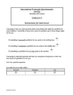 Intermittent Exotropia Questionnaire