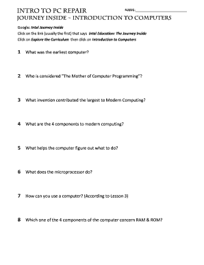 Introduction to Computers Quiz