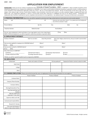 Employment Application Form