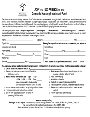 Colorado Housing Investment Fund Support Form