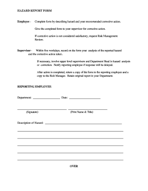 Hazard Report Form