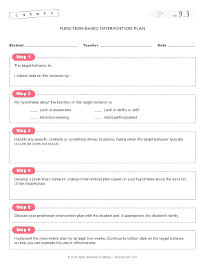 Function-Based Intervention Plan