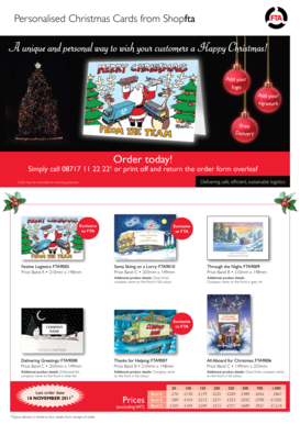 FTA Christmas Card Order Form